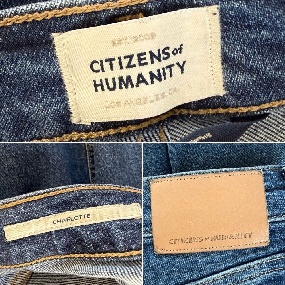 Citizens of Humanity Charlotte High Rise Straight Leg Jeans in Delphi Wash Size - Picture 10 of 12